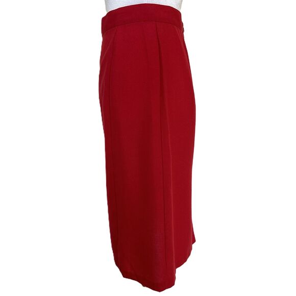 Vintage Red A Line Skirt Knee Length Union Made Size XS - Picture 5 of 8